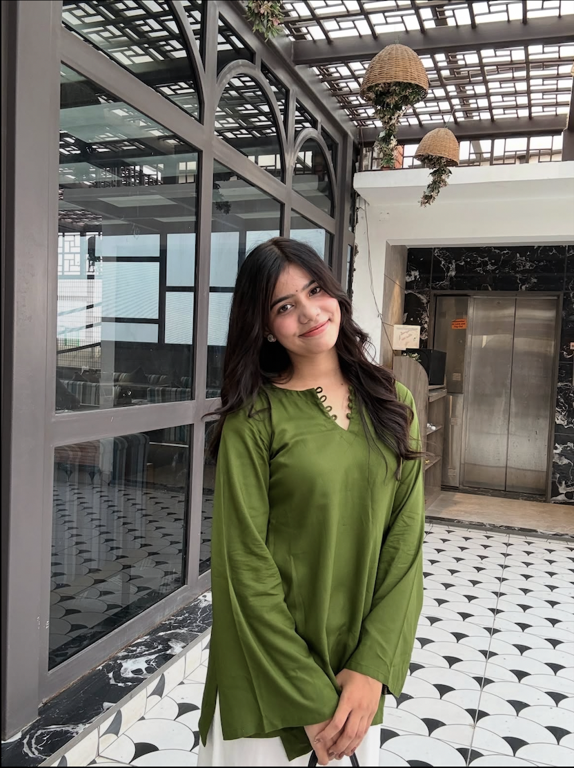 Olive Green Bell Sleeve Cotton Kurti for Women | Elegant Casual & Ethnic Wear